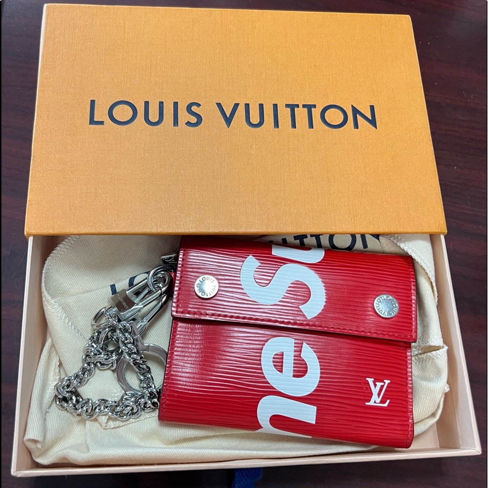 Louis Vuitton X Supreme Red Chain Wallet
